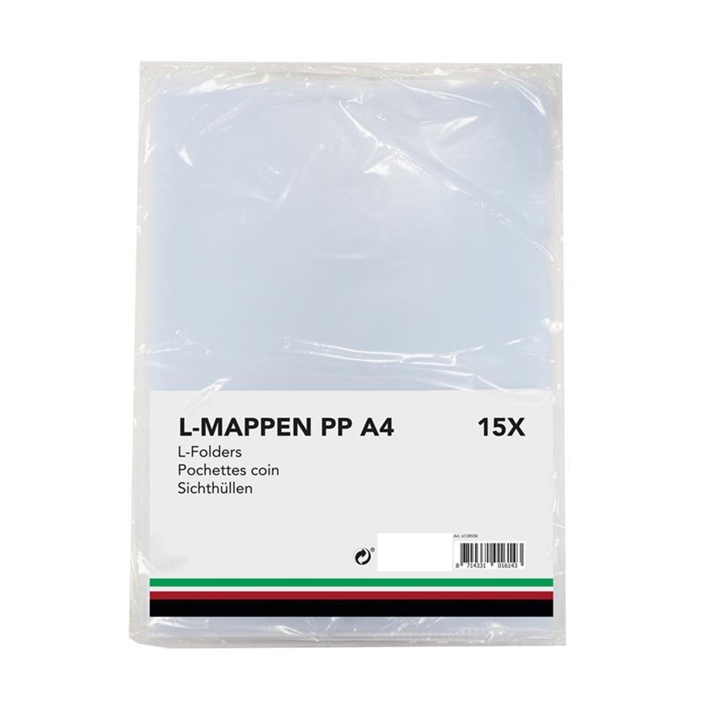 Carpetas en L pp a4 paquete de 15 piezas