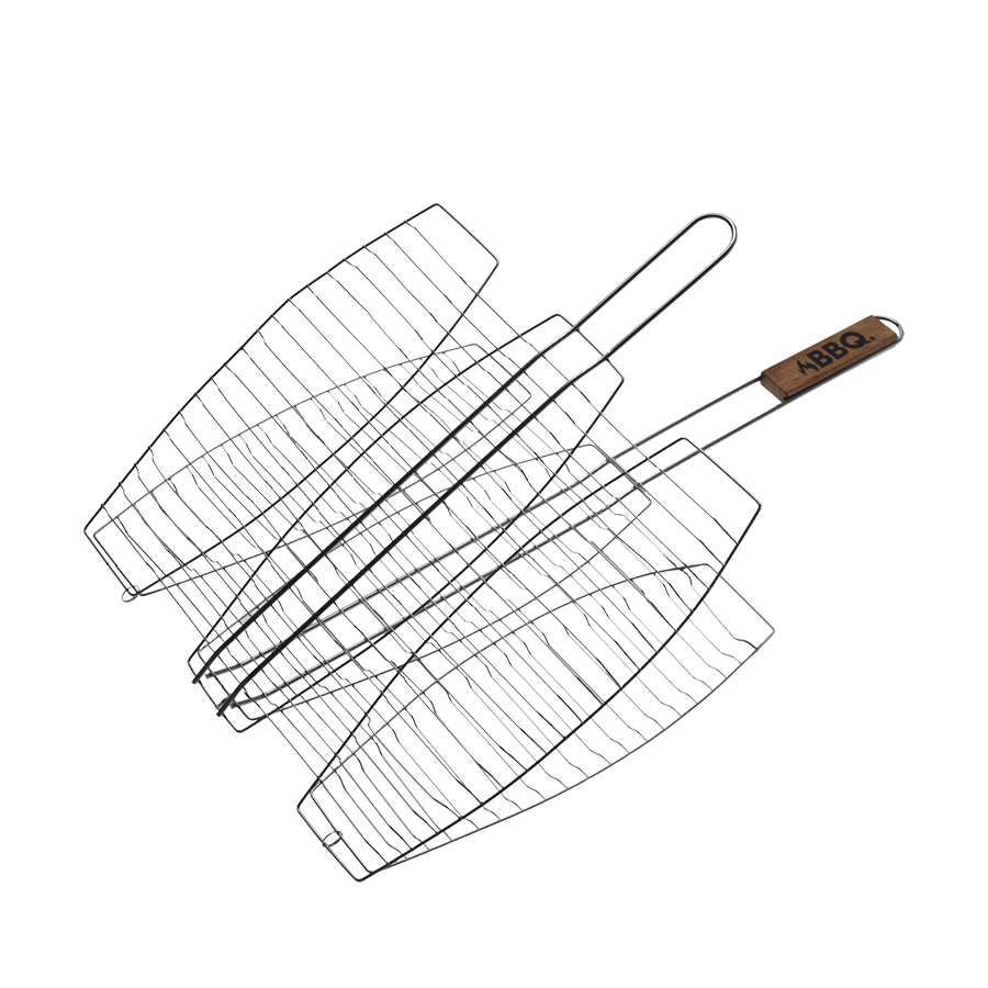 BBQ barbecue griglia pesce in metallo 36x36cm