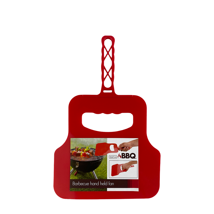 Ventilador para barbacoa BBQ rojo 32x21cm