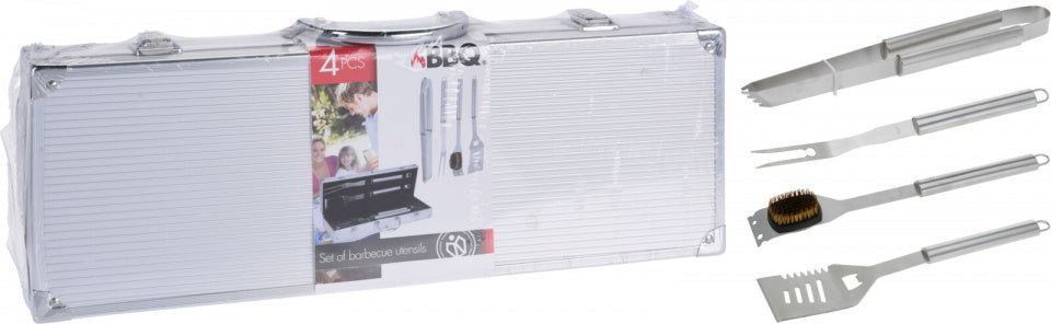 Barbacoa Barbecuegerei 8 x 46 x 17.7 cm de acero inoxidable de aluminio Silver 5 piezas
