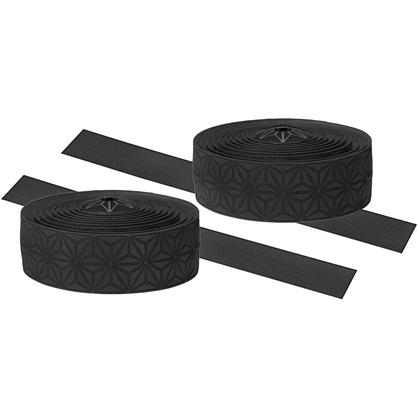 Supacaz Super Sticky Kush Cinta de dirección de color simple Negro que incluye enchufe de dirección de aluminio