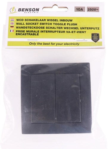 Serie di interruttori da incasso Benson neri - 4650035