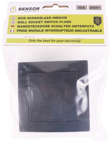 Cambio interruttore da incasso Benson nero - 4650034
