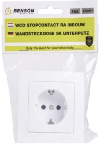 Benson enchufe empotrado cuadrado blanco - 4650010