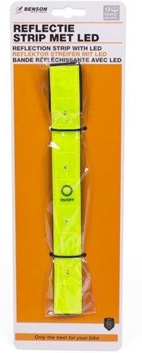 Pulsera LED amarillo fluorescente. pilas incluidas