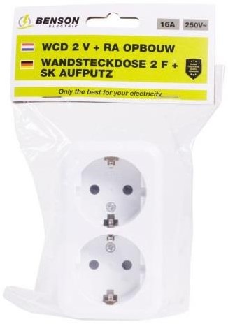Benson enchufe de superficie RA doble blanco - 4650082