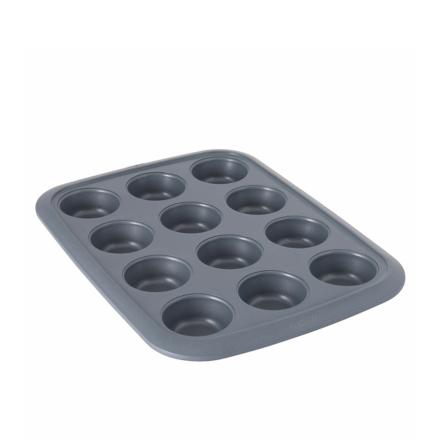 Berghoff molde para muffins gem con 12 tazas gris 46,5x35x4cm
