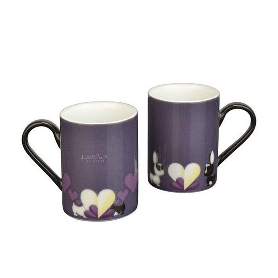 Berghoff lover by lover tazza da caffè viola 350 ml 2 pezzi