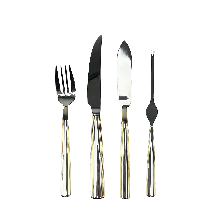 Cubiertos de orquesta Berghoff dorados 24 piezas