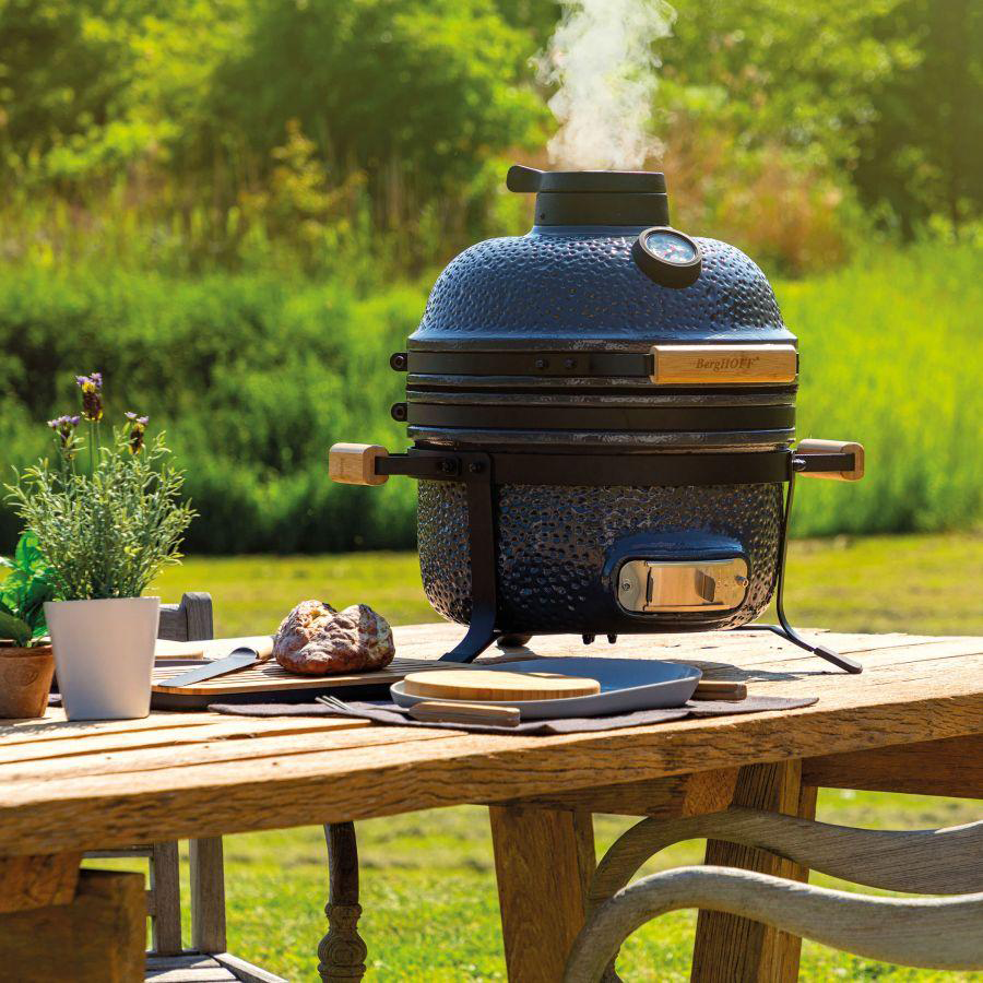 Berghoff ron keramische bbq medium steengrijs 40cm 5-delig