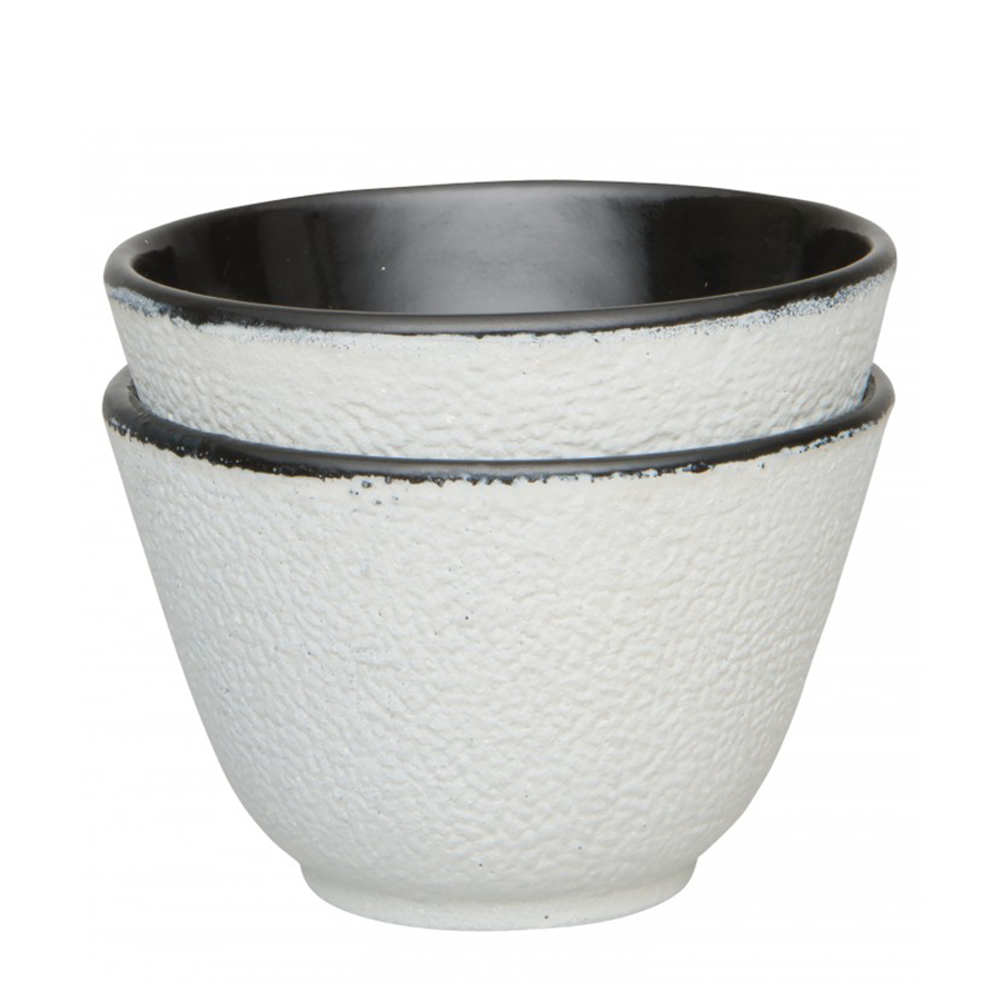Berghoff taza de té de hierro fundido blanco 100ml 2 piezas