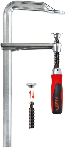 Abrazadera Bessey | todo acero | 300 120 mm | mango plegable - gz3012kg
