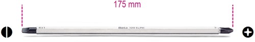 Hojas de destornillador reversibles Beta para tornillos ranurados y de estrella Phillips(R) 1281lph 2 - 012810322