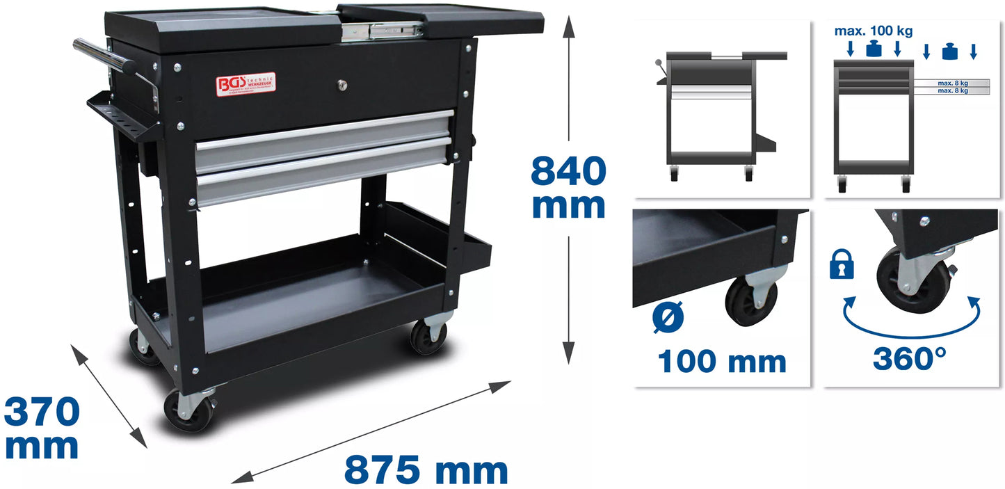 Carro taller tecnico bgs 2 cajones