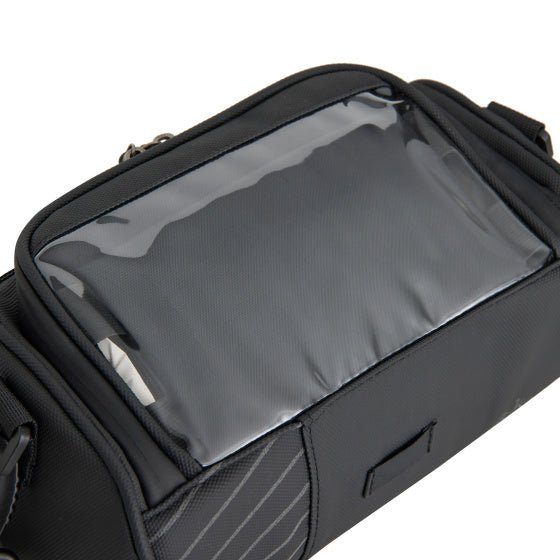 Bike Gravel Agua del manillar Repelente con correa de hombro 4.7L Negro