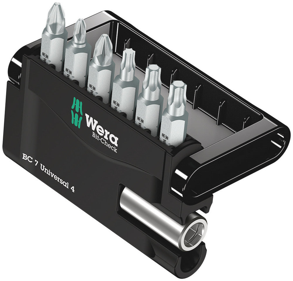 Gama de puntas Wera, bit-check 7 universal 4 | ph pztx | 7 piezas | 1 pieza - 05135810001
