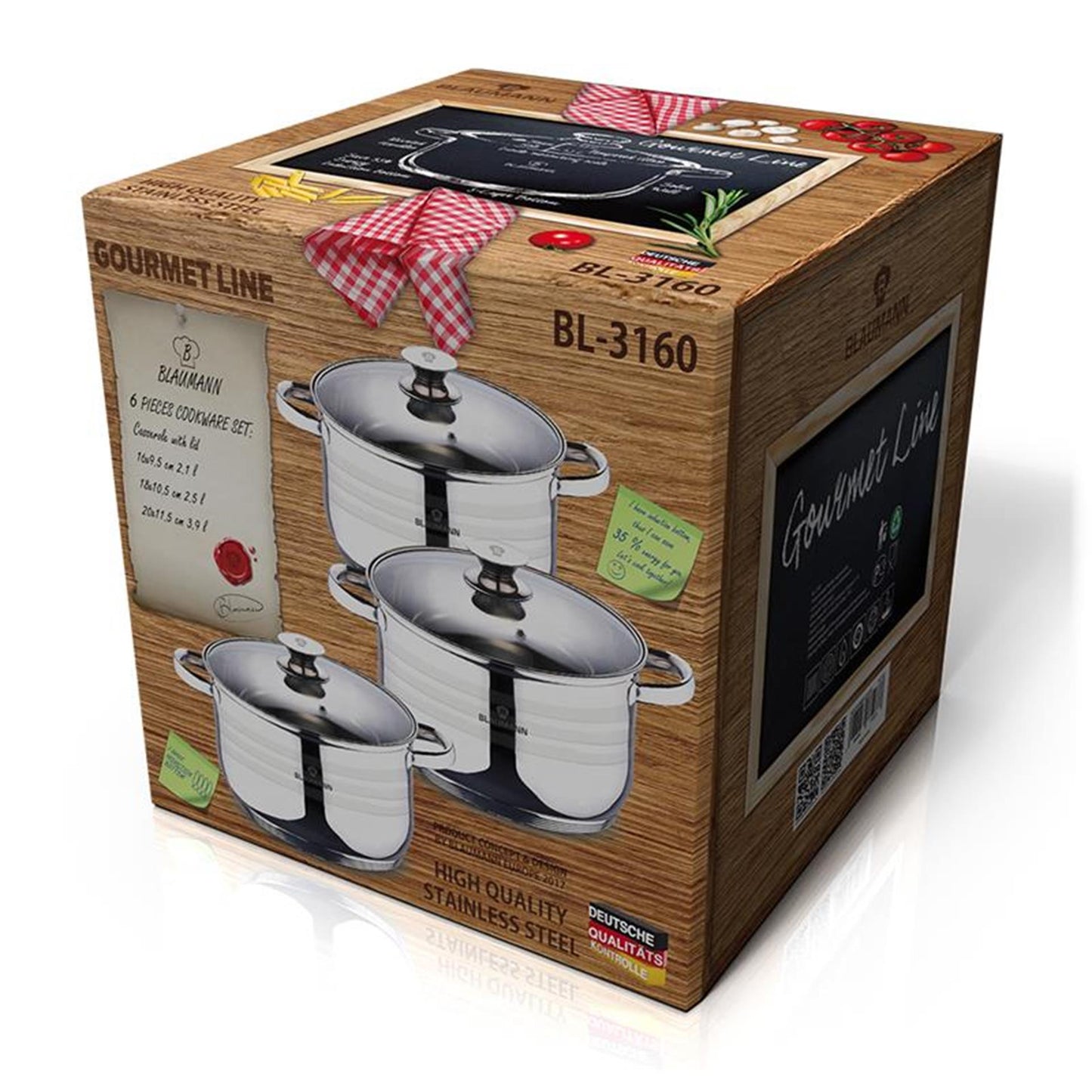 Set di padelle Blaumann Gourmet Line da 3 pezzi