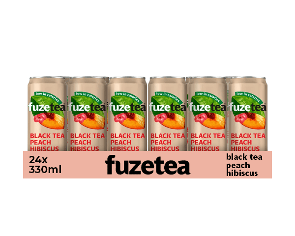 Tè Fuze pesca nera ibisco lattina elegante (24x 33cl)