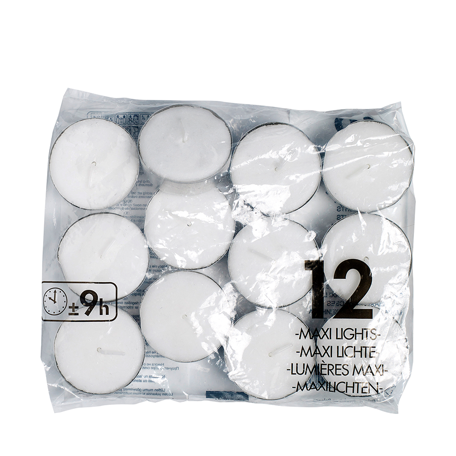 Imp bolsius maxi candeline 9 ore 12 pezzi