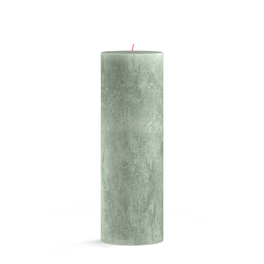 Vela pilar rústica Bolsius verde jade 300 100mm
