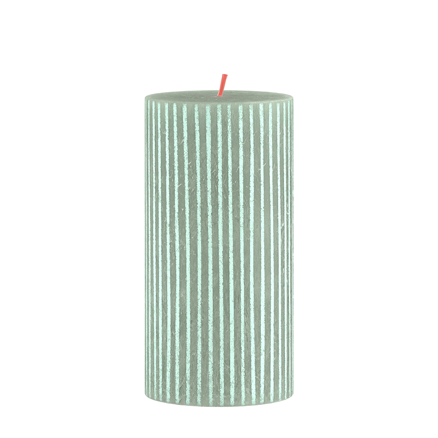 Bolsius Bolsius Silhouette Stub Candle Jadegroen con impresión 13x6.8 cm