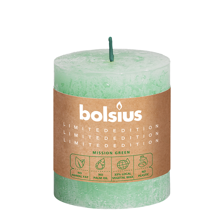 Bolsius candela rustica acqua 80 68mm