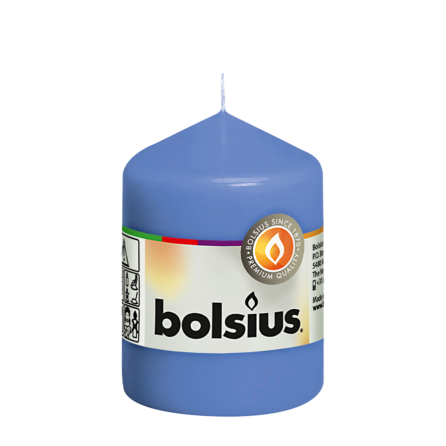 Vela bolsius azul aciano 80 58mm