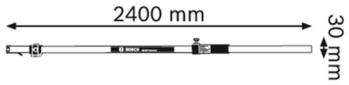 Bosch accessoires statief houder bevestiging meetlat gr 240 ((tot 240 cm, 2 secties))