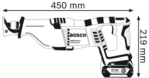 Sierra alternativa inalámbrica bosch gsa18v-li desnuda