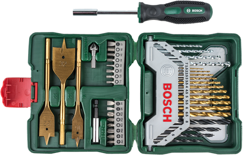 Accessori Bosch x-line 40 pezzi - titanio plus | set di punte per trapano e cacciavite | 40 pezzi - 2607017334