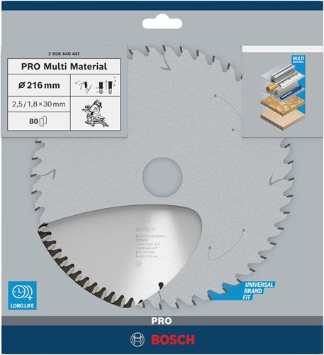 Bosch Circular Saw Blade Multi Material, 216 mm