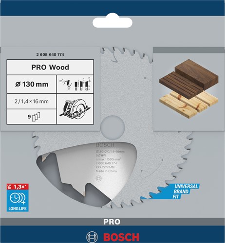 Bosch accessoires cirkelzaagblad standard for wood speed 130 x 16 x 2,2 mm, 9 1st - 2608640774