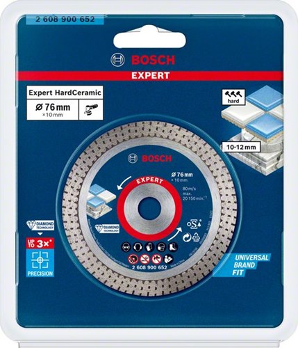 Bosch accesorios expertos disco de corte de diamante de cerámica dura 76 mm 76 x 1,9 x 10 mm - 1 pieza(s) - 2608900652