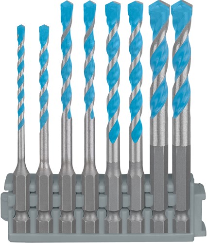Pic Bosch Accessories Expert Hex-9 Multi Construction K Click Set 3 - 8 mm - 2608901455