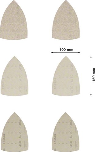 Set rete abrasiva Bosch Accessories Expert M480 100 x 150 mm 10 pezzi - 1 pezzo(i) - 2608901208