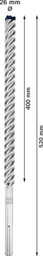 Bosch accesorios experto taladro percutor sds max-8x 26 x 400 x 520 mm - 1 pieza(s) - 2608900246