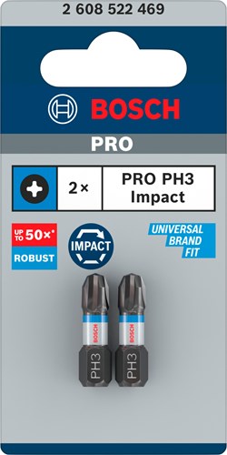 Imp bosch accessori act control bit ph3 25mm 2pz - 2608522469