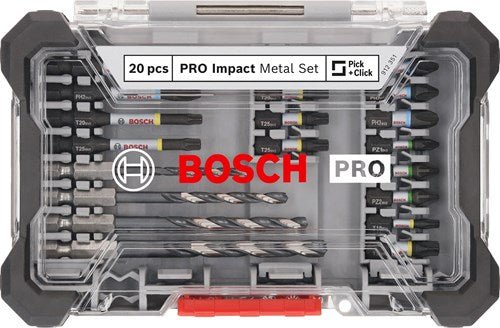 Set accessori Bosch Imp Pro Act in metallo | 20 pezzi -2608521h84