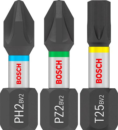 Set di punte per cacciavite Imp Bosch Accessories Pro Act | ph2(x5) | pz2(x5) | t20 (x5) | t25 (x5) | t30 (x5) | 25 mm | 25 pezzi - 2608521u63