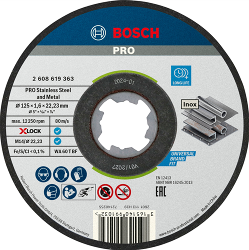 Accessori Bosch mola x-lock sphinox 10x125x1,6 mm - 2608619364