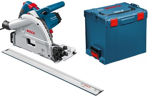 Bosch blauw gkt 55 gce invalzaag | + 1.6m geleiderail | in l-boxx - 0601675002