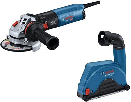 Amoladora angular bosch azul gws 14-125 125mm 1400w + campana extractora gde 115 125 fc-t - 0615a5004r