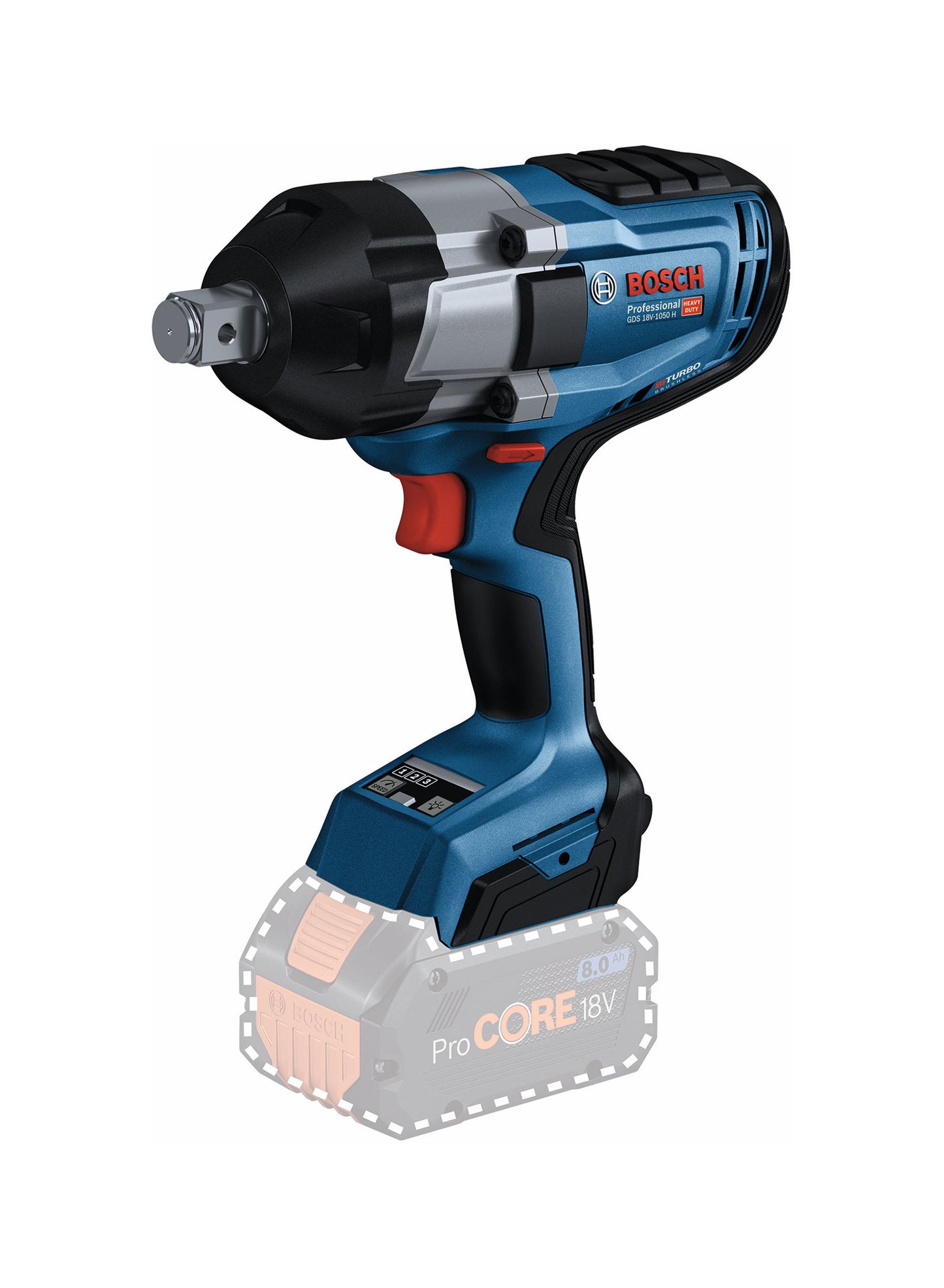 Llave de impacto a bateria bosch 3 4 gds18v-1050h desnuda