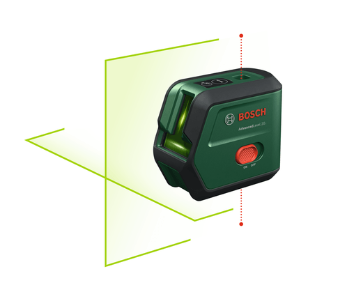 Bosch green advanced level 2g set cross line laser | integrated li-ion battery + storage case + tripod 1.2 m - 0603663gz1