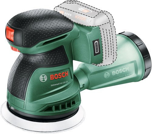 Levigatrice eccentrica a batteria Bosch universalorbit 18v-20 verde | escluse batterie e caricabatteria - 06033e4100