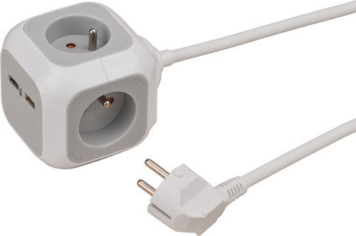 Brennerstuhl ciabatta caricabatterie USB alea-power | 4 volte | 1,4 m h05vv-f 3g1,5 | fr be - 1150101