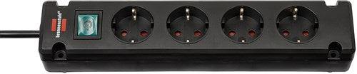 Brennenstuhl Brennenstuhl Bremounta Socket 4 veces 1.5 m Cable negro