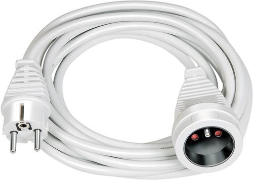 Prolunga in plastica di qualità Brennerstuhl | 3m| bianco | h05vv-f 3g1.5fr - 1168434