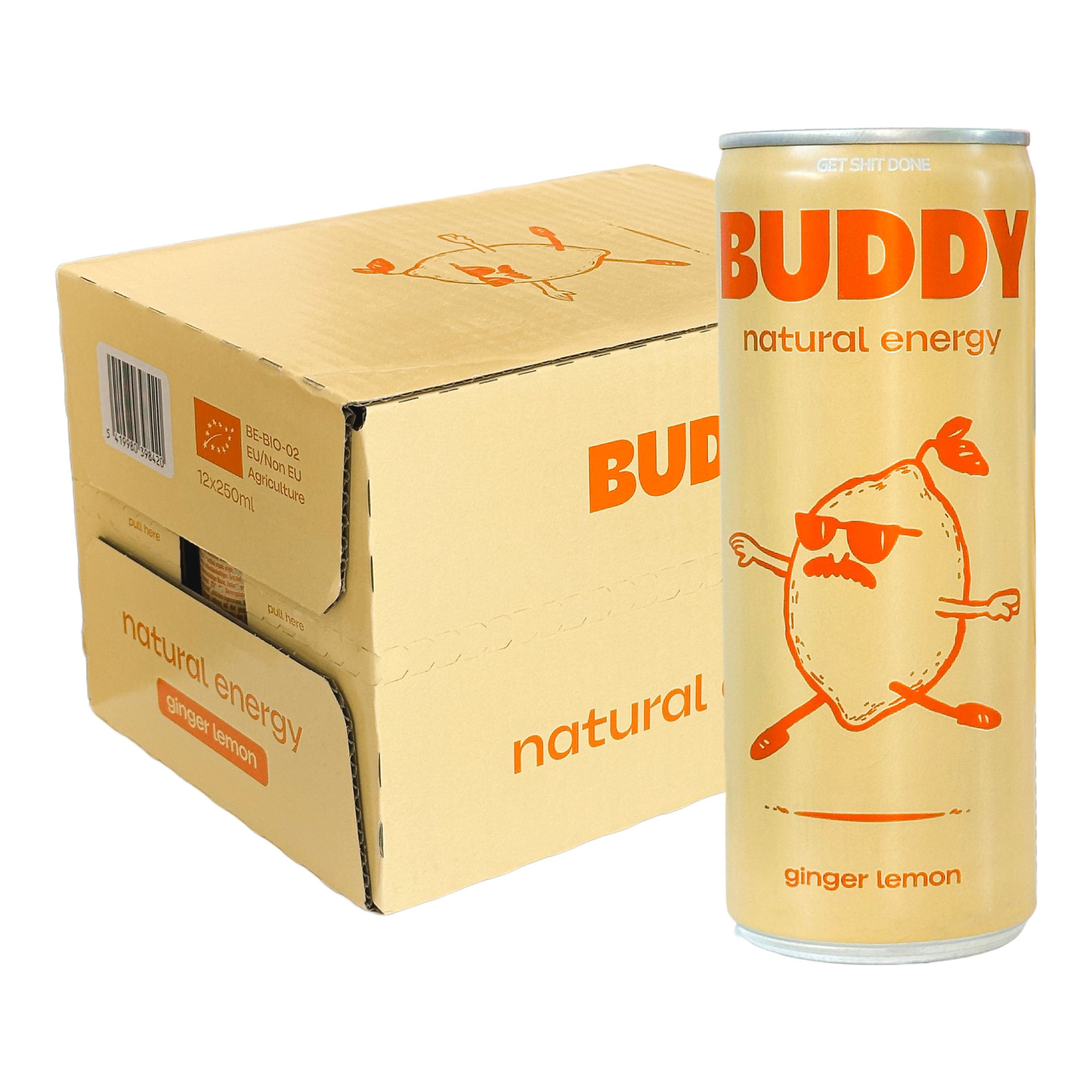 Buddy jengibre limón ecológico lata (12x 250ml)