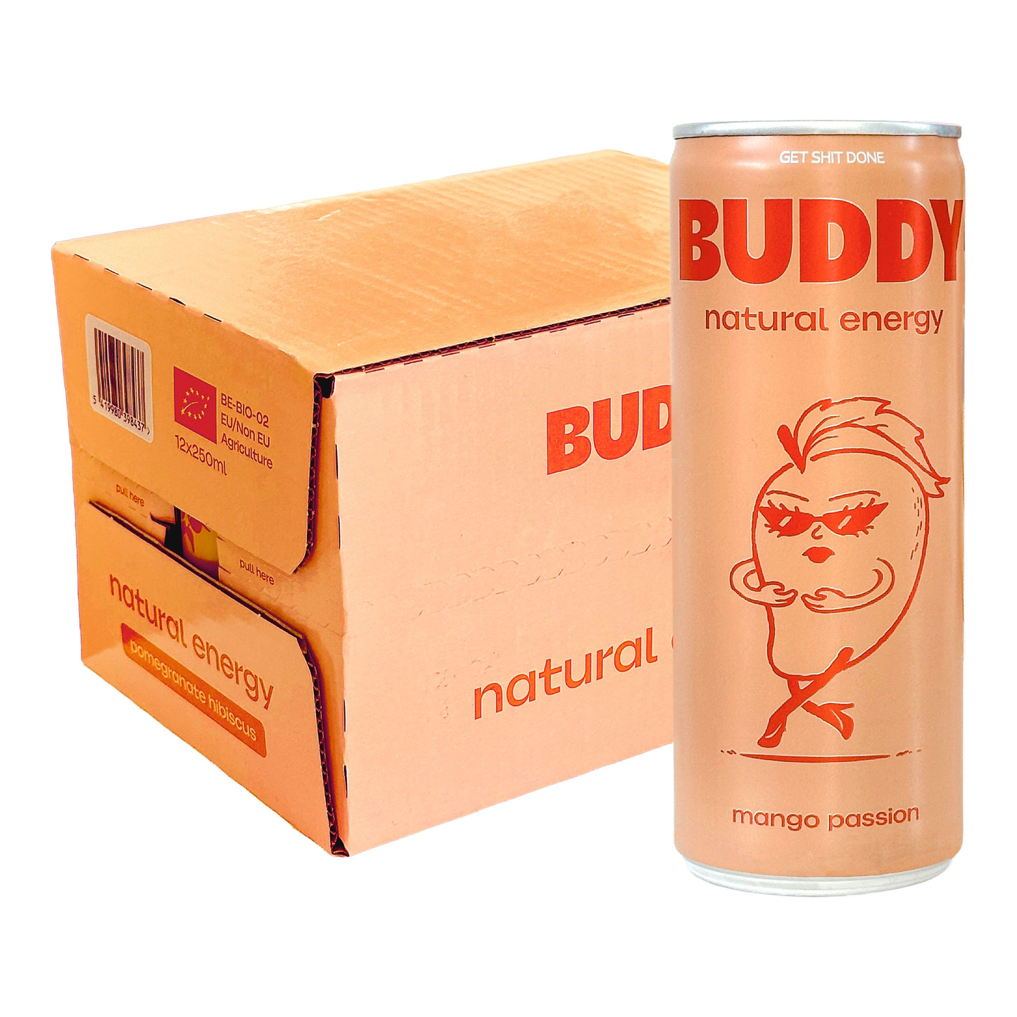 Buddy mango maracuyá ecológico lata (12x 250ml)